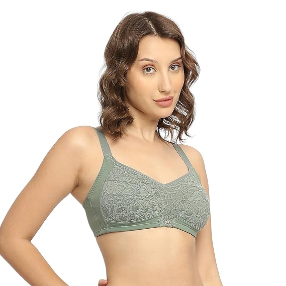 SOIE Women’s Full Coverage Bra – Non-Padded, Non-Wired Everyday Comfort